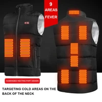 9 places heated vest men women usb heating jacket vest thermal clothing outdoor hunting vest winter fashion heat jacket