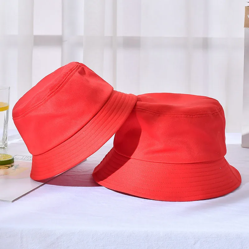 

2021 New Solid Color Fisherman Hat Female Japanese Wild Sun Hat Autumn Sunscreen UV Simple Wild Trend Wind Male Shade