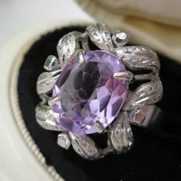 fashion purple diamond engagement love anniversary gift ring size 6 10