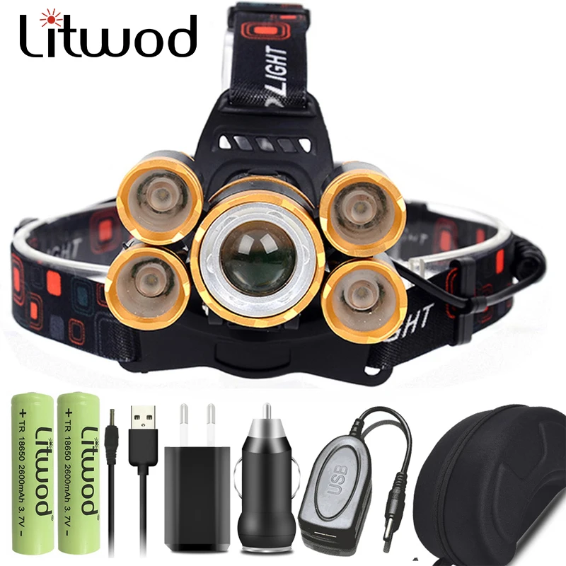Светодиодный головной фонарь с внешним аккумулятором масштабируемый Головной XML
