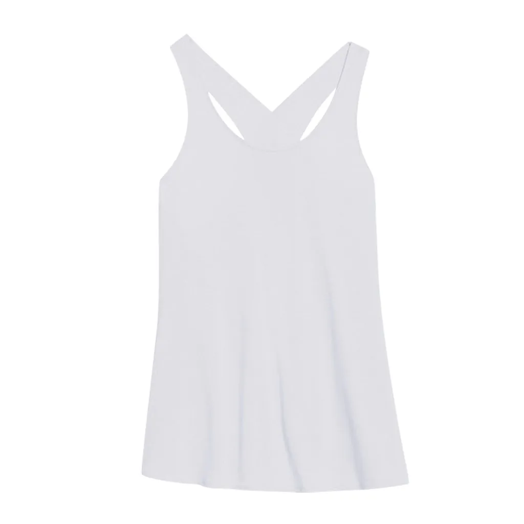 1 шт. Женская Повседневная бандажная рубашка с перекрестной спиной для йоги без