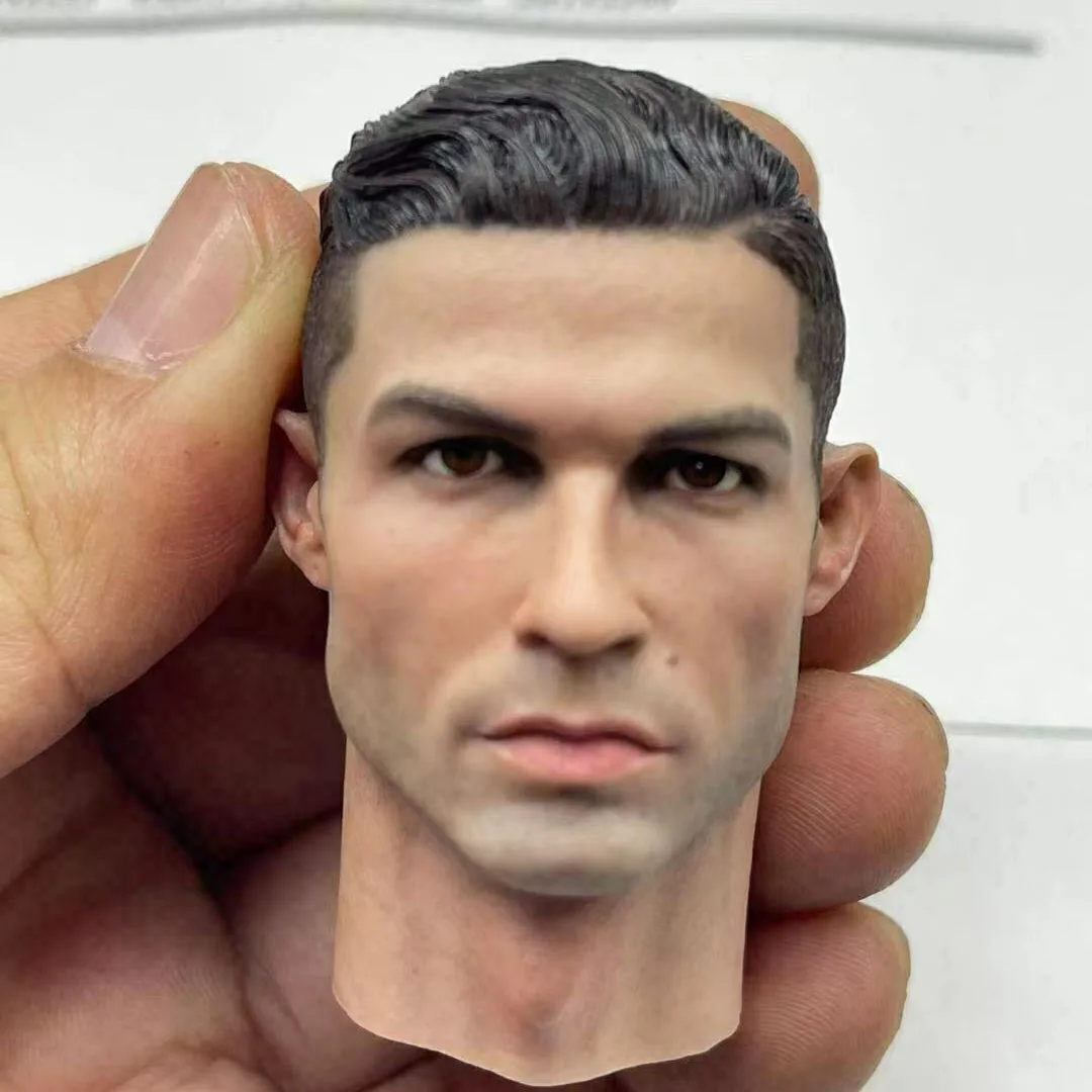 

1/6 Male Solider Cristiano Ronaldo Calm Ver. Head Sculpt Model For 12" Male HT Action Figure Body Toys