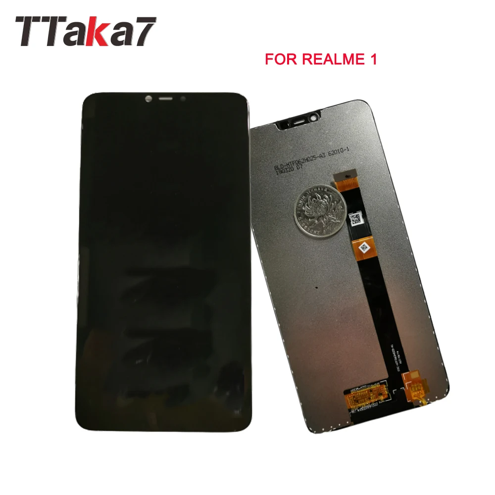Для Realme 1 полный ЖК-дисплей кодирующий преобразователь сенсорного экрана в сборе