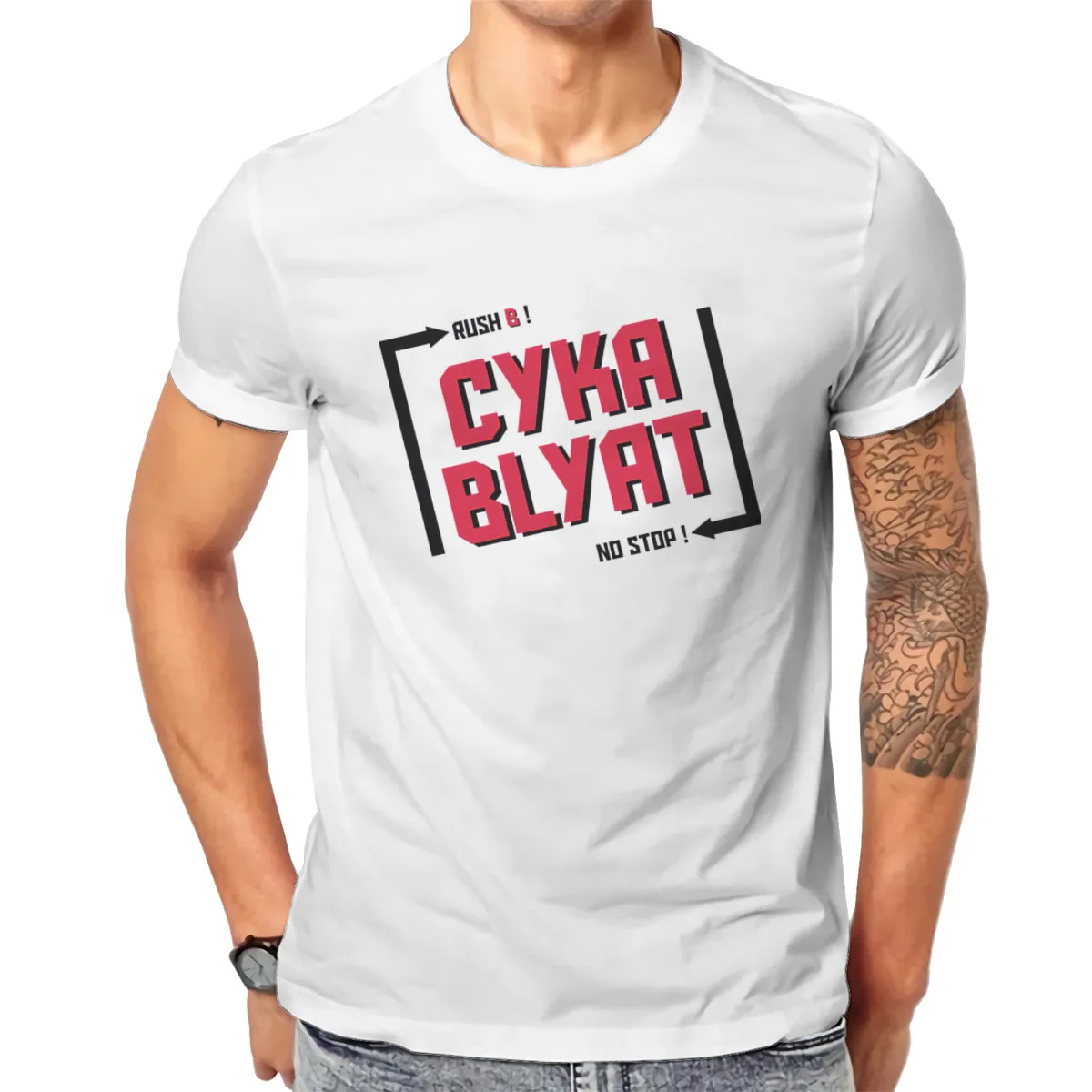 

cyka blyat T shirt Men T shirt summer T-shirt