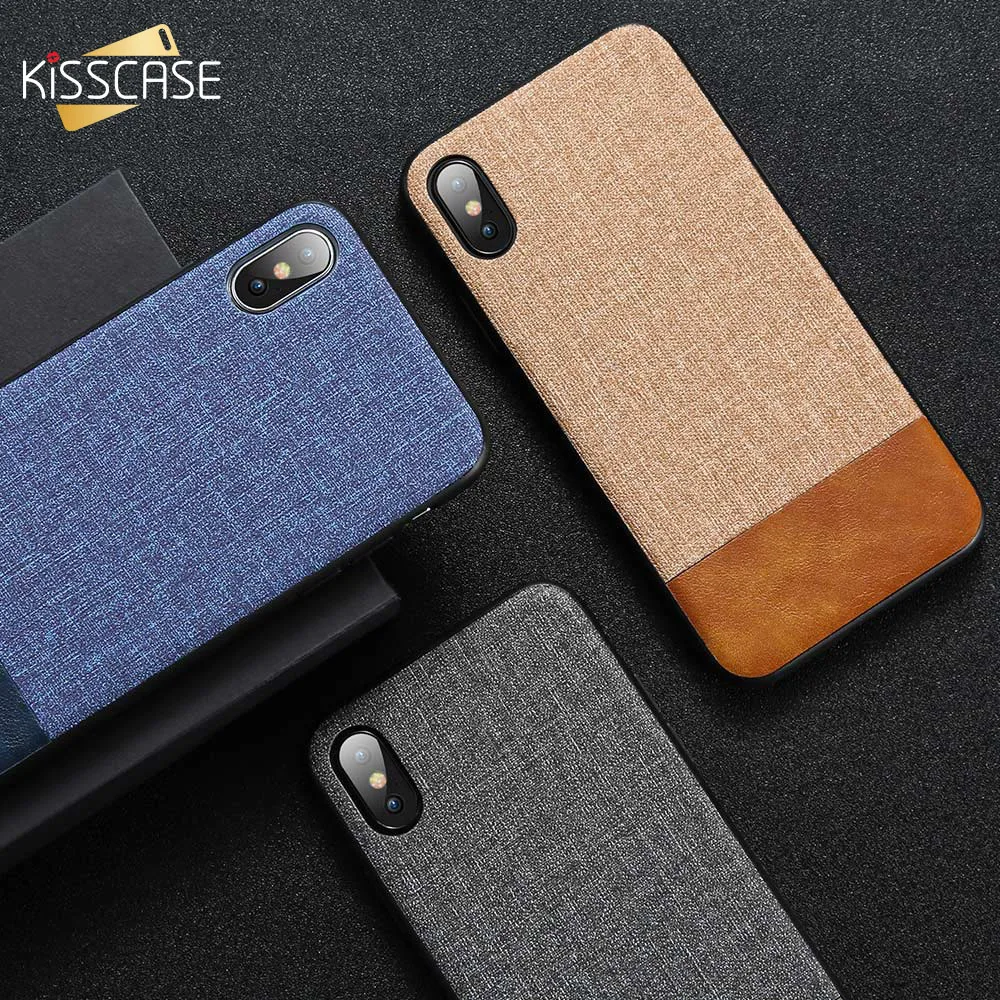 KISSCASE Cloth Leather Case For Samsung Galaxy A50 A70 S10 S8 S9 Plus S7 Edge Splice Cover for Note 8 9 10 S10E Coque |