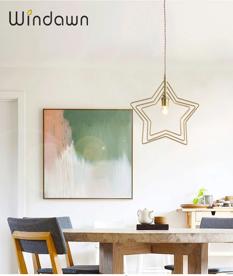 Windawn скандинавские современные подвесные светильники классические латунные
