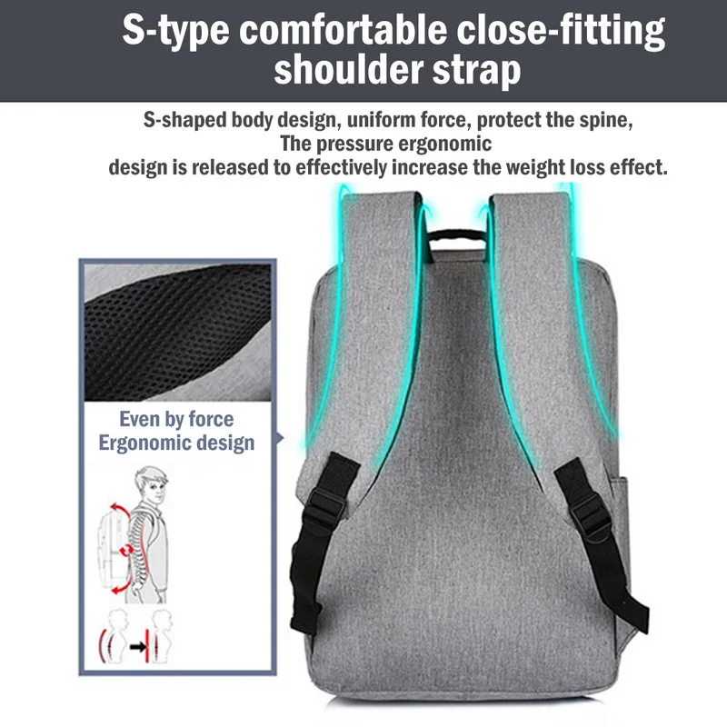 

Men's Backpacks 15.6 Inch Laptop Backpacks USB Charging Large Capacity School Backpack Travel Daypacks Mochila Shoulder Bags