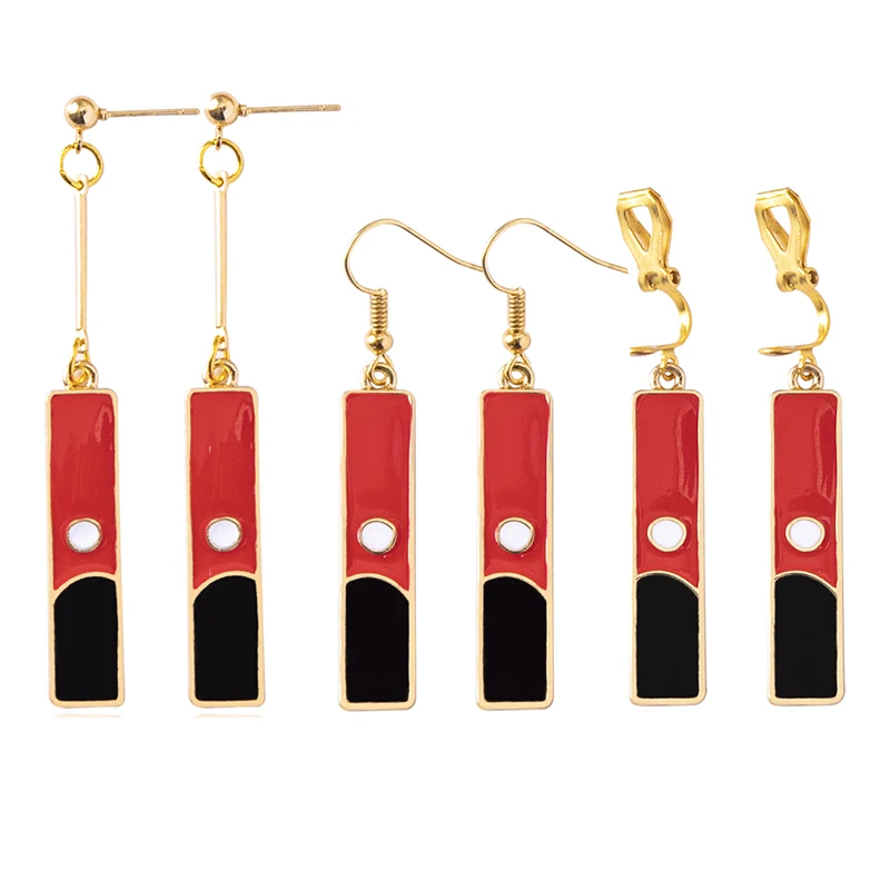 

Japanese Anime Tokyo Revengers Earrings Cosplay Izana Kurokawa Enamel Metal Rectangle Pendant Dangle Earrings For Women Men
