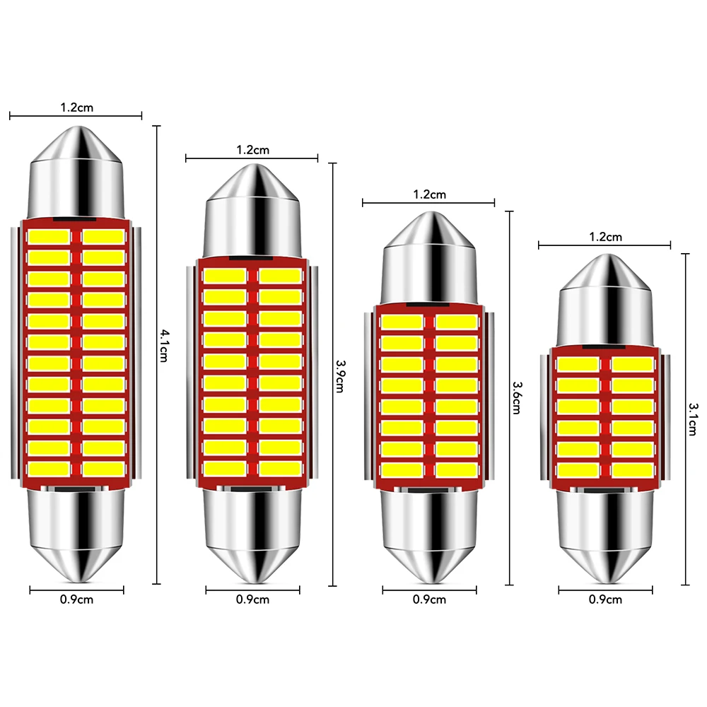 C10W C5W светодиодная гирлянда 31 мм 36 мм/39 мм/41/42 12V лампы для Защитные чехлы сидений