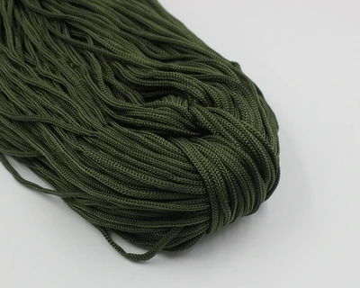 army green 4 мм веревка полиэстер толстые шнуры для домашнего текстиля ручной работы декоративные аксессуары шнур - Цвет: army green