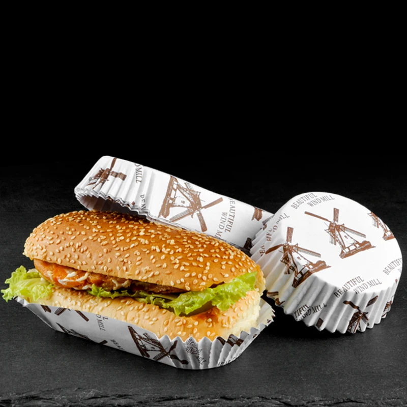 Круглые чашки для торта 200 шт лоток гамбургеров удобный и практичный хлеба