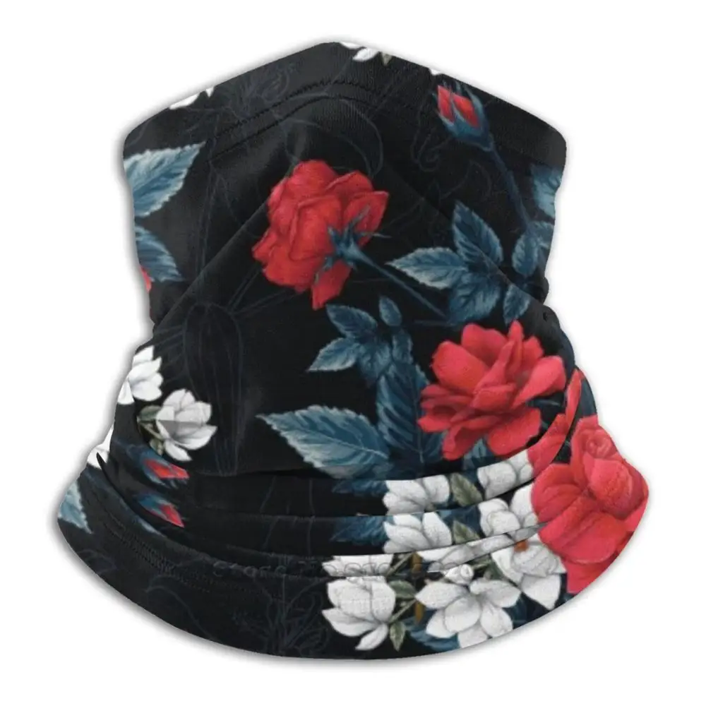 

Обогреватель для шеи из микрофибры с красной розой и цветочным узором, бандана, шарф, маска для лица с узором в виде сердца, милый цветочный у...