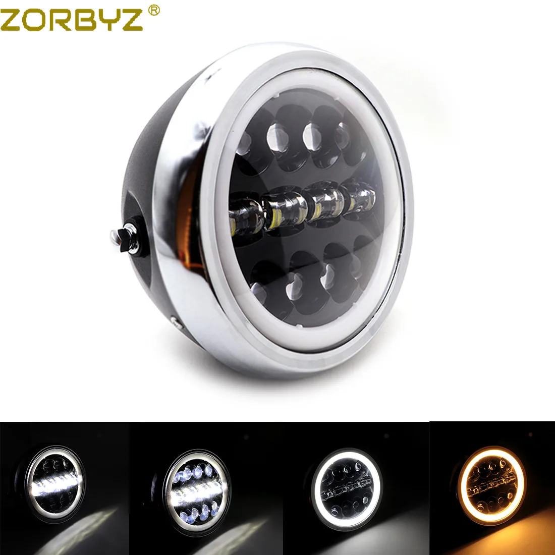 Мотоциклетная светодиодная фара ZORBYZ 7 5 дюйма дальнего и ближнего света DRL дневные
