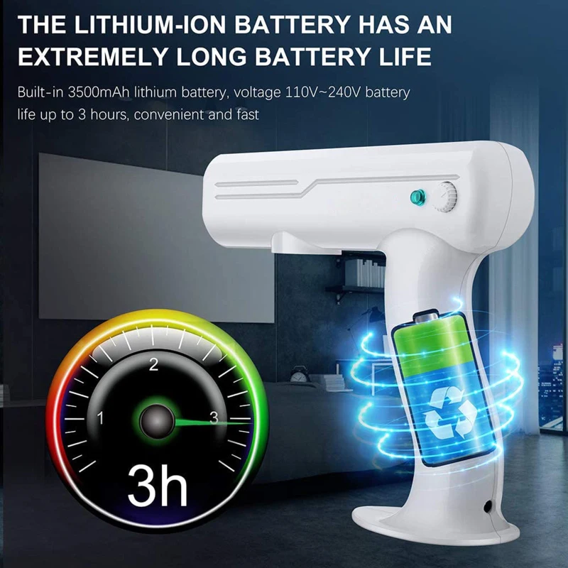 

Wireless Charging Nano Blue Light Atomizer Mist Disinfection Sprayer Disinfection Machine Anti-drying Tools Keep Space Humidity