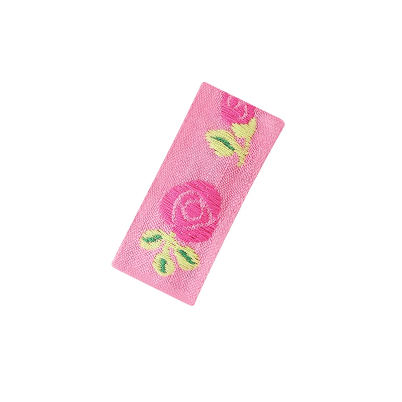 Horquillas con bordado Floral para beb&eacute;, accesorios para el cabello para ni&ntilde;a, pinzas para el pelo cuadradas, pasador BB, 6 uds.-5