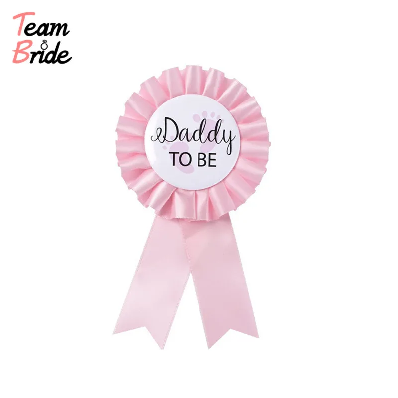Команда Невесты MOM to be Sash DAD Badge Baby Shower атласная лента розовые Саше плечевой ремень