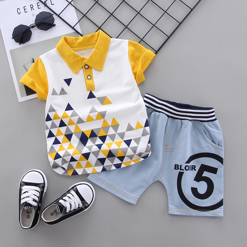 

Baby Boys Clothing Set For Summer Tops Shorts Cotton Children Kids Sport Suit 1st Birthday Costume Toddler Boys Clothes Sets