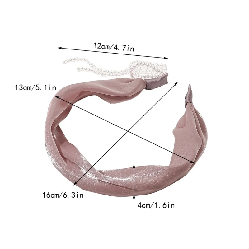 Элегантная тиара принцессы с жемчужинами и бахромой плиссированная повязка на