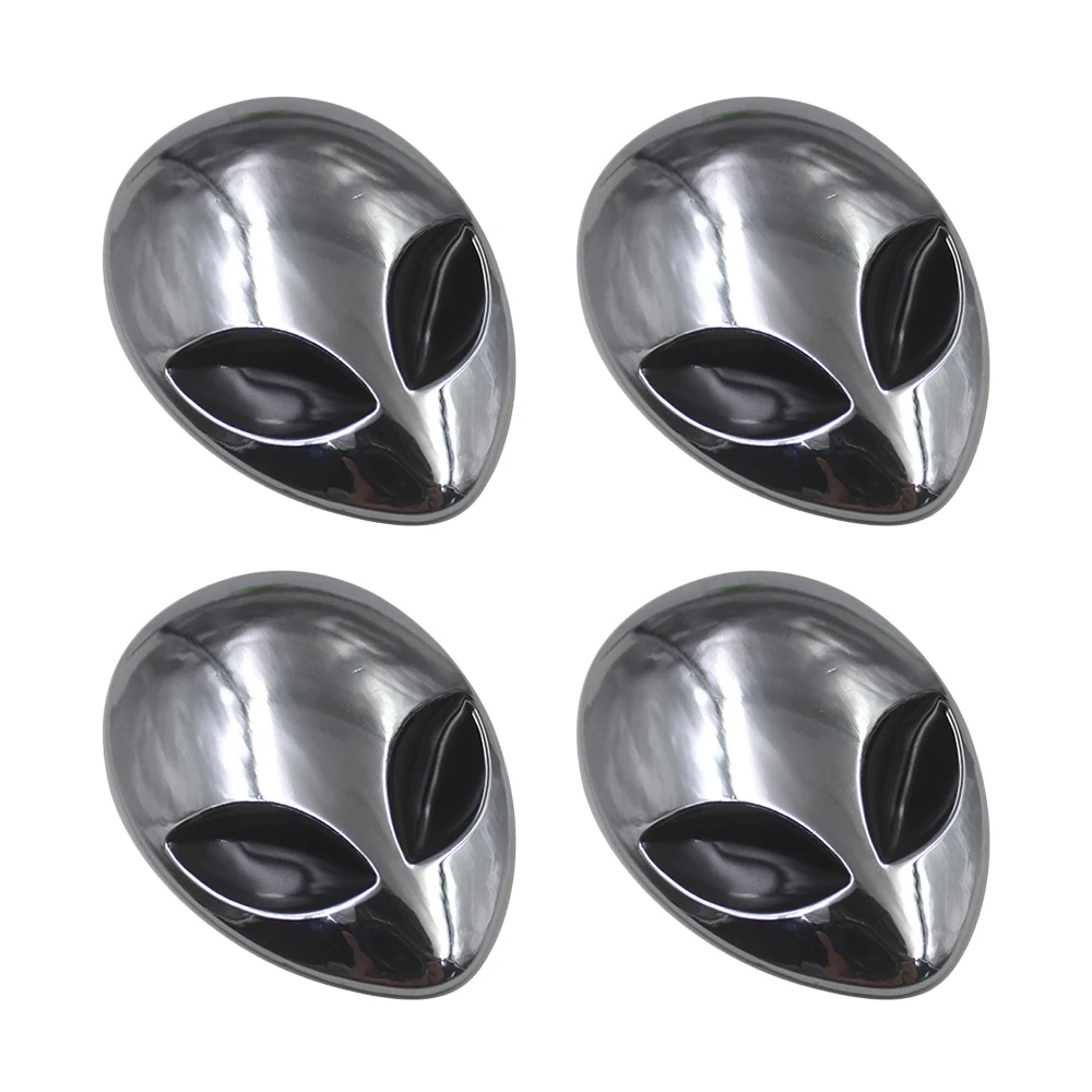 Набор из 4 3D металлических наклеек с эмблемой инопланетянина|Наклейки и стикеры| |