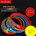 Светящийся USB-ошейник для домашних питомцев, перезаряжаемый ошейник для собак, безопасный ночсветильник, аксессуары для кошек, щенков, собак, 1 шт.