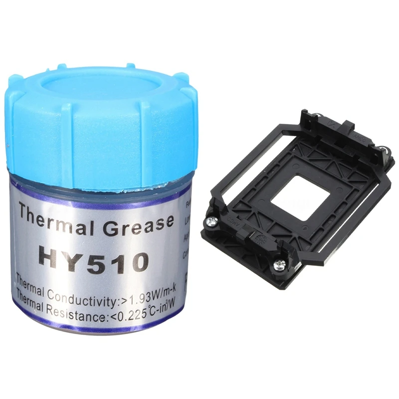 

1 шт. HY510 10G серый Термальность проводящая силиконовая смазка пасты и 1 шт. Процессор удержания модуль охлаждения кронштейн