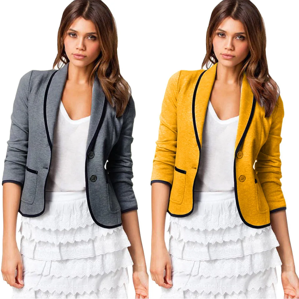 

Vogue Women's Long Sleeve Short Lapel Small Sexy Blazer Girls Suit Jacket Nice New Fashion All-match Chic Women Suit