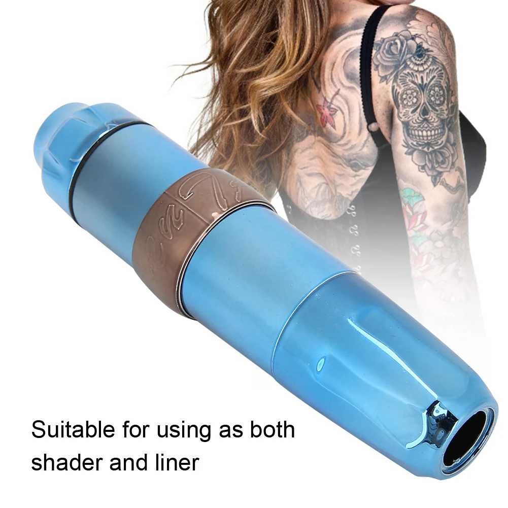 

Plastic Tattoo Pen Motor Tattoo Machine Eyeliner Eyebrow Shader Body Art RAC Pens Blue Professional Permanent Makeup Guns Tools