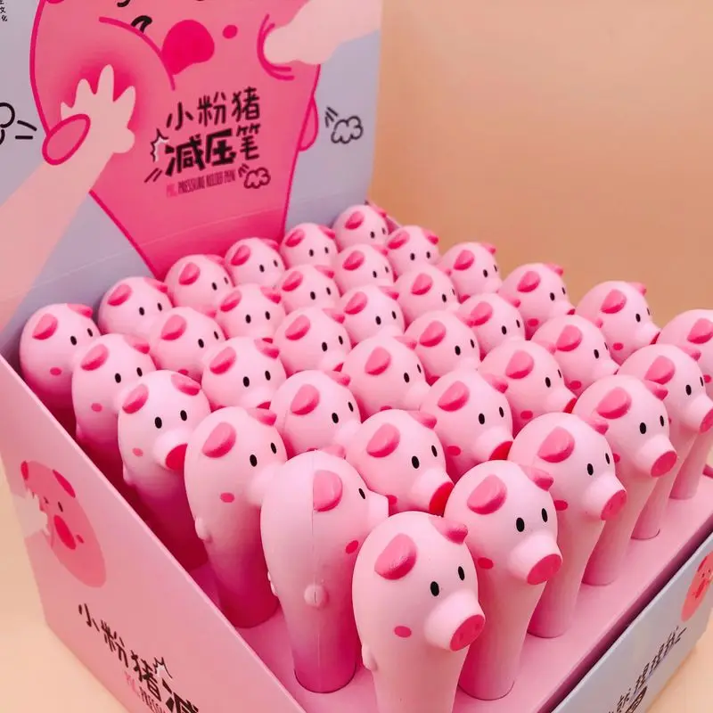 Мягкая силиконовая мультяшная губка для снятия давления розовая свиньи каваи