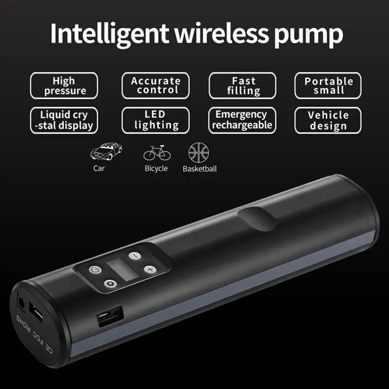 Comprar Bomba De Compresor De Aire Inalámbrico Portátil, Inflador Digital De Neumáticos Para Coche Y Motocicleta, 12V