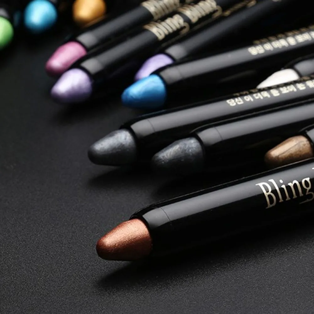 15 цветов хайлайтер тени для век карандаш косметика блестящие подводка глаз