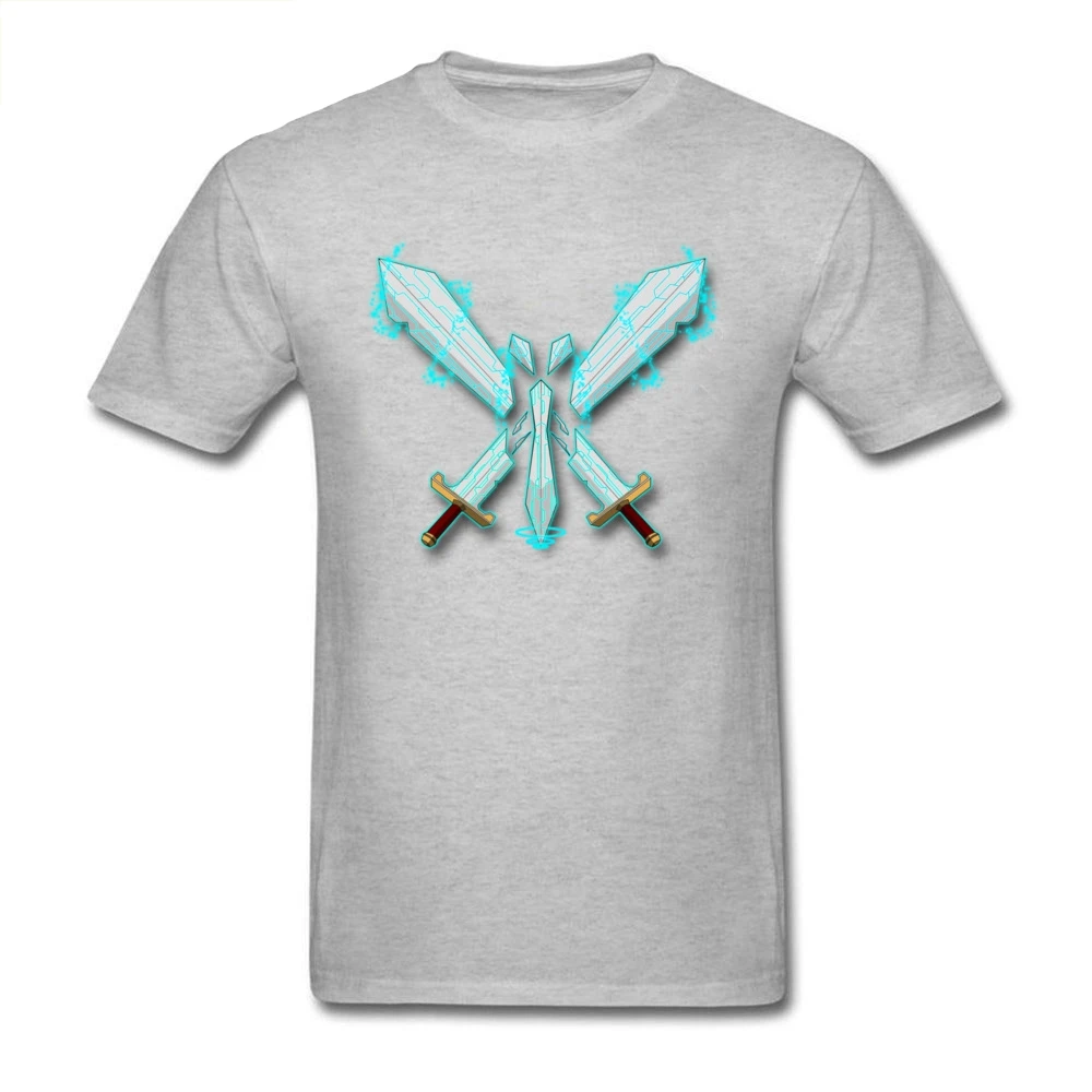 

Geek Video Game Logo Revamp 2018 GG T Shirts For Men Custom Fashion Grey T-shirt Mens Summer Streetwear 3D Swords Anime