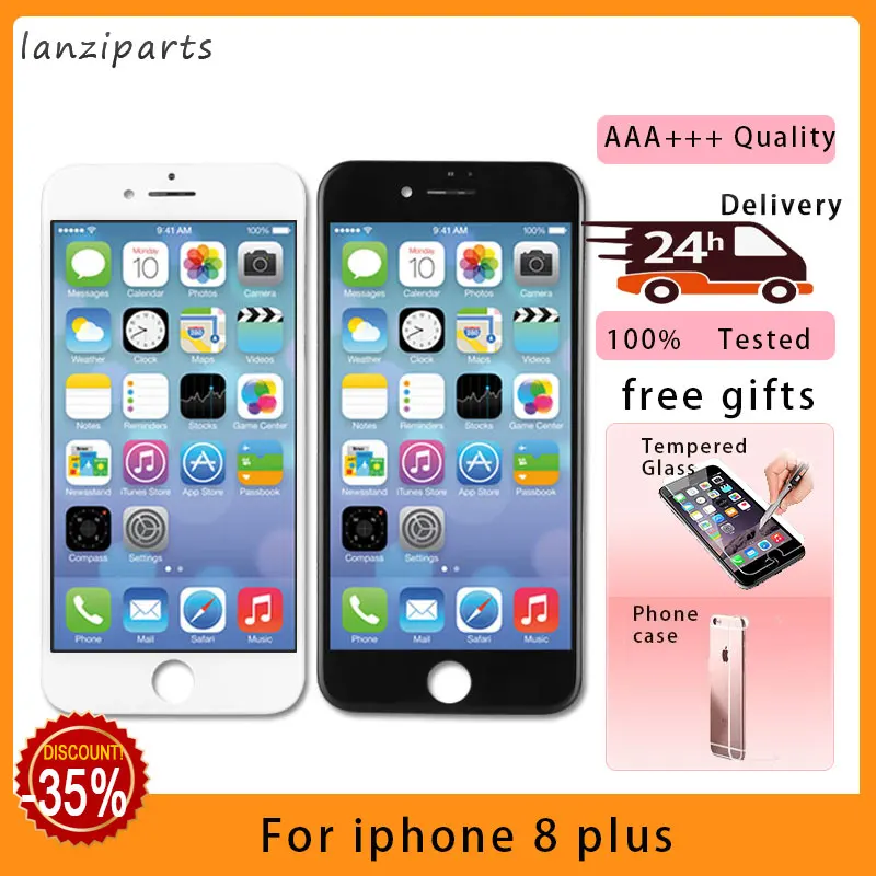 ЖК дисплей класса AAA для iPhone 8 Plus 5 дюйма 3D сенсорный экран дигитайзер в сборе без
