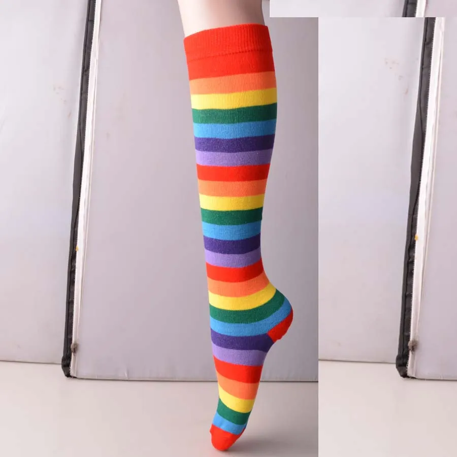 Модные женские гольфы хлопковые носки в полоску милые теплые оптовая продажа |