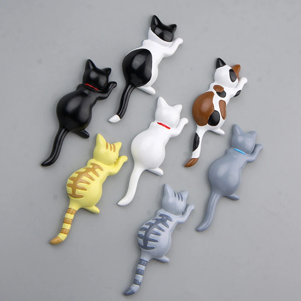 Милый Кот холодильник магнит мультфильм доска Забавный котенок 3D Пастер DIY