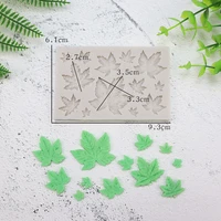 3d sugarcraft tree maple leaf mold silicone fondant cake decorating tools chocolate baking mould resin clay homemade bakeware