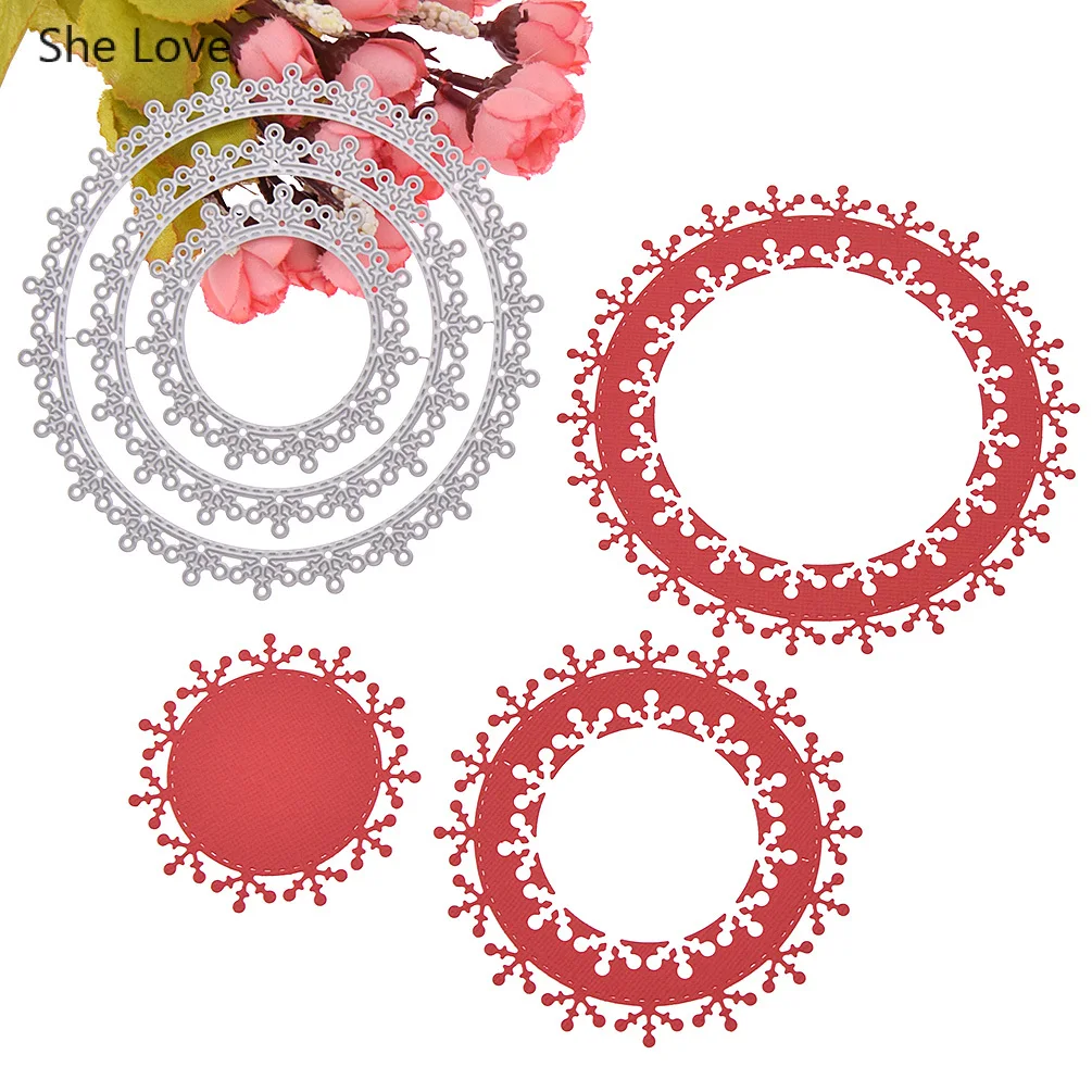 Chzimade полые круглые Цветочные кружевные металлические резные штампы трафареты