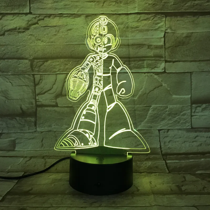 Ночник игровой Rockman с сенсорным Usb датчиком декоративный светильник для дома