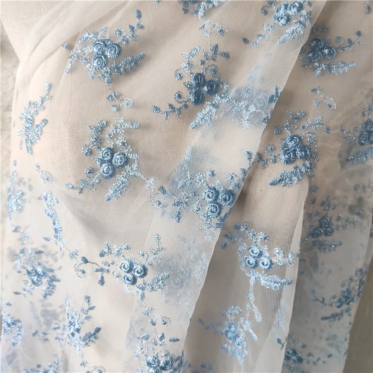 Кружевная ткань с вышивкой из сетчатой пряжи небольшая скатерть для одежды