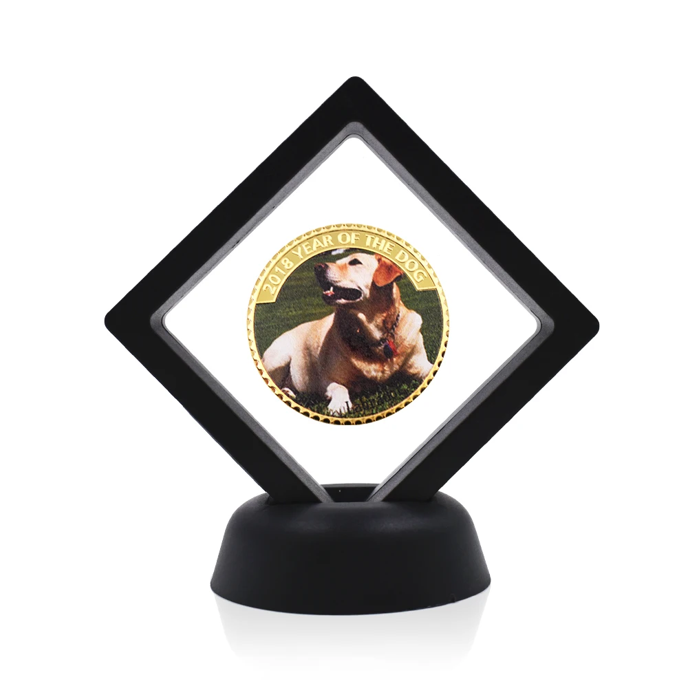 

New Year Gifts Collectible Coins Dog 24k Gold Plated Coin Metal Crafts with Box Home & Garden