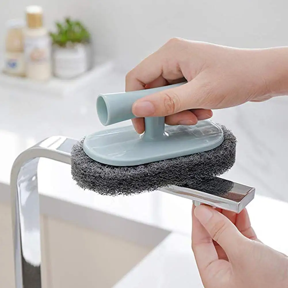 Kuulee многоцелевой Эмери губчатая кисть с ручкой для Кухня блюдо горшок плитка душ