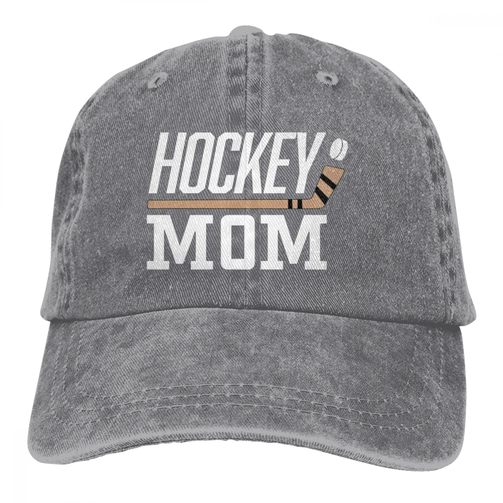 Хоккей Мама Casquette темно-синий унисекс Мужские Женские джинсовые бейсболка с