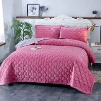 crystal warm velvet bed sheet solid color thick warm winter bedspread home decoration comfortable and warm
