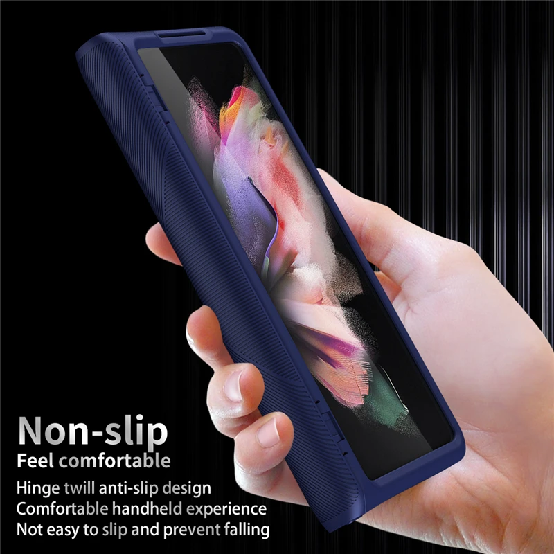 360 hinge full protection case for samsung galaxy z fold 3 2 5g phone case heavy armor hard pc phone cover with front glass flim free global shipping