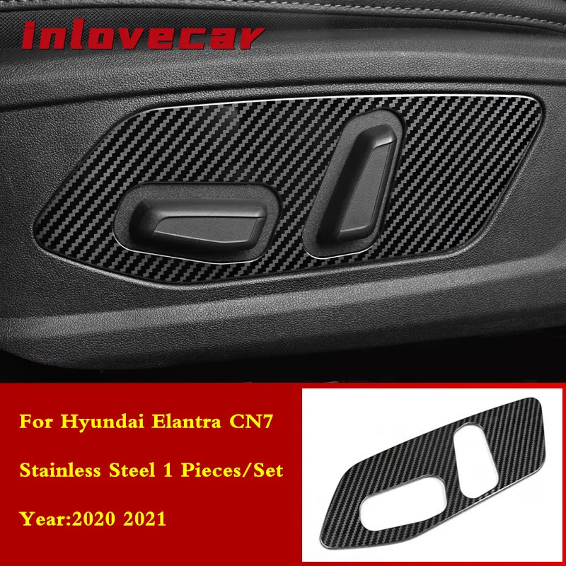 

Stainless steel For Hyundai Elantra CN7 2020 2021 Car Interior Mouldings Seat Adjustment button cover trim decoration Accessory