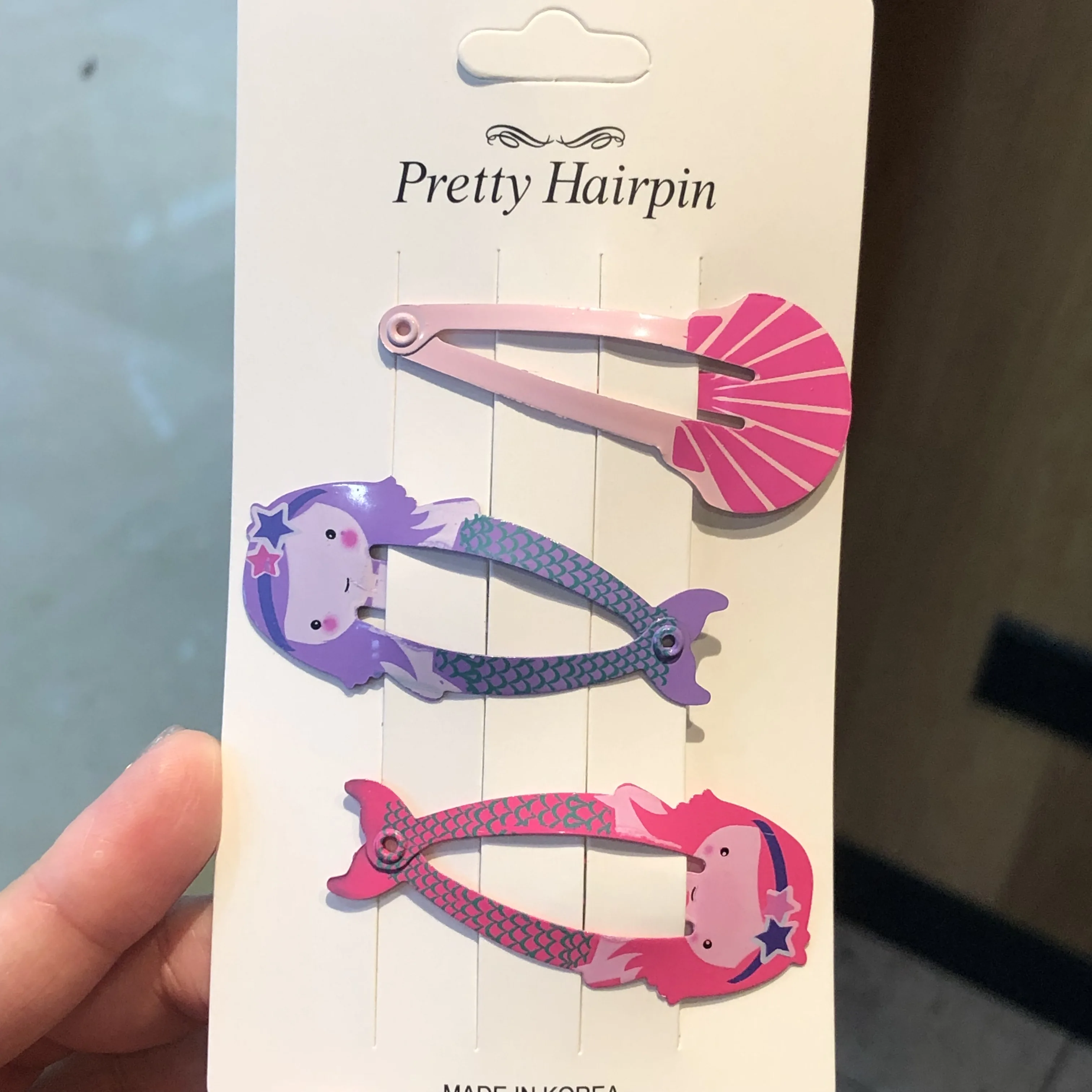 Металлическая заколка для волос с принтом 3 шт./лот новинка детская головной убор