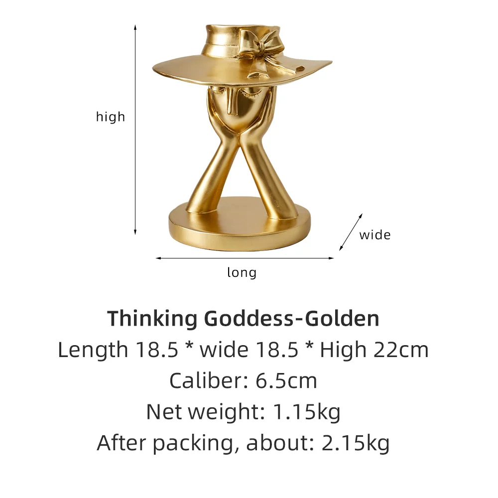 

Home Living Room Decoration Accessories Resin Carved Vase Ornaments Table Living Room Flower Abstract Crafts Housewarming Gifts