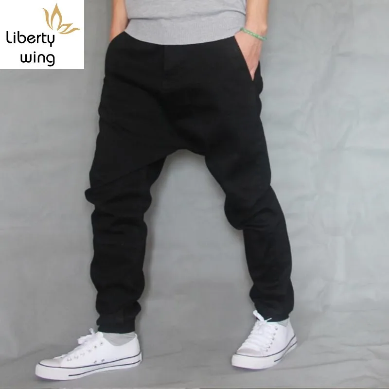 Топ бренд мешковатые деним свободные стирки для мужчин хип-хоп мальчиков