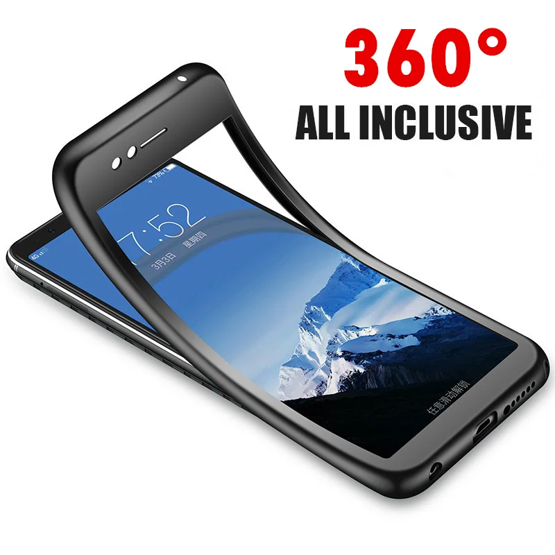 Luxury 360 Double Soft Cover Case for Huawei Y5 Y6 Prime Y7 Pro Y9 2018 2019 P30 P20 P10 P8 Lite 2017 Nova 3 3i 4 4e Cases | Мобильные