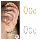 100% реальные S925 стерлингового серебра Jewerl серьги-кольца для женщин, пляжная одежда, современные O Форма Круглый Круг сережки orecchini donna joyeria