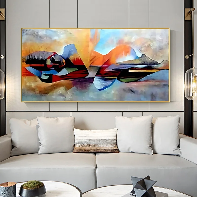 

Drop shipping Larger Lord Buddha Abstract Oil Painting Buddha Canvas Religious Poster Print Wall Art Pictures For Living Room